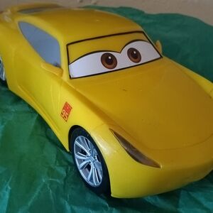 Speedy Yellow Toy Car with Big Eyes